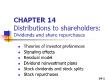 Tài chính doanh nghiệp - Chapter 14: Distributions to shareholders: dividends and share repurchases