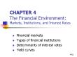 Tài chính doanh nghiệp - Chapter 4: The financial environment: markets, institutions, and interest rates