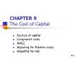 Tài chính doanh nghiệp - Chapter 9: The cost of capital