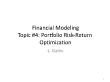 Tài chính doanh nghiệp - Financial modeling - Topic 4: Portfolio risk - Return optimization