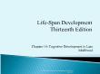 Tâm lý học - Chapter 18: Cognitive development in late adulthood