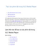 Thiết kế flash - Tạo các phím tắt trong VLC Media Player