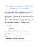 Thiết kế flash - Thêm biểu tượng, hình ảnh, văn bản vào video trong VLC media player