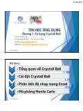 Tin học ứng dụng - Chương 1: Sử dụng crystall ball