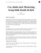 Các chính sách Marketing trong kinh doanh du lịch - Học viện tài chính