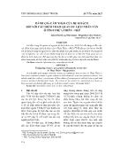 Đánh giá cảm nhận của du khách đối với các điểm tham quan du lịch nhân văn ở tỉnh Thừa Thiên - Huế