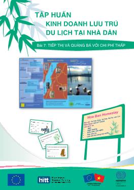 Tập huấn kinh doanh lưu trú du lịch tại nhà dân - Bài 7: Tiếp Thị và quảng bá với chi phí thấp