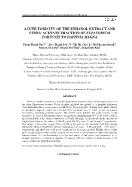 Acute toxicity of the ethanol extract and ethyl acetate fraction of eupatorium fortunei to daphnia magna - Pham Thanh Nga