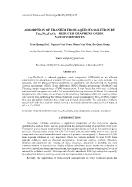 Adsorption of uranium from aqueous solution by cu0.5ni0.5fe2o4 – reduced graphene oxide nanocomposites - Tran Quang Dat