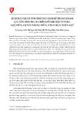 Áp dụng chỉ số tổn thương sinh kế trong đánh giá tổn thương do biến đổi khí hậu ở vùng Ngũ Điền, huyện Phong Điền, tỉnh Thừa Thiên Huế