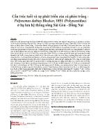 Cấu trúc tuổi và sự phát triển của cá phèn trắng - Polynemus dubius Bleeker, 1851 (Polynemidae) ở hạ lưu hệ thống sông Sài Gòn - Đồng Nai