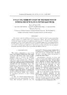 Cyclic voltammetry study on the reduction of nitrate and nitrite on a copper electrode