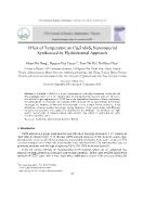 Effect of Temperature on Cu2ZnSnS4 Nanomaterial Synthesized by Hydrothermal Approach - Pham Thi Hong