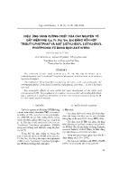 Hiệu ứng tăng cường chiết của các nguyên tố đất hiếm nhẹ (la, pr, nd, sm, eu) bằng hỗn hợp tributylphotphat và axit 2-Etylhexyl 2-etylhexyl