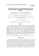 Phosphate removal from aqueous solution by using modified sludge from water treatment plant - Dang Thi Thanh Loc