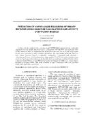 Prediction of vapor-Liquid equilibria of binary mixtures using quantum calculations and activity coefficient models