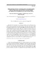 Preliminary study on separation of rare earth metals from leach solution of discarded fluorescent powder by solvent extraction - Nguyen Duc Quang