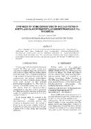 Synthesis of some derivatives of n-(2,3,4,6-tetra-oacetyl-β-d-glucopyranosyl)-n’-(benzothiazole-2’-yl) thioureas