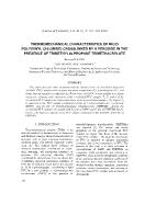 Thermomechanical characteristics of rigid poly(vinyl chloride) crosslinked by a peroxide in the presence of Trimethylolpropane trimethacrylate