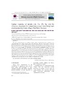 Uptake capacity of metals (Al, Cu, Pb, Sn, Zn) by Vetiveria zizanioides in contaminated water from Dong Xam metal production trade village, Thai Binh, Vietnam