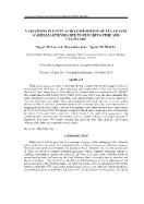 Variations in fatty acid composition of tea leaves (camellia sinensis) due to plucking time and cultivars - Nguyen Thi Lan Anh