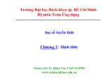 Đại số tuyến tính - Chương 2: Định thức