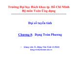 Đại số tuyến tính - Chương 8: Dạng Toàn Phương - Ts. Đặng Văn Vinh