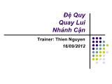 Đệ Quy Quay Lui Nhánh Cận