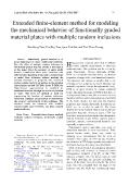 Extended finite-Element method for modeling the mechanical behavior of functionally graded material plates with multiple random inclusions - Kim Bang Tran