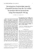 Investigation of antioxidant capacity of peptide fractions from the Tra catfish by-Product-derived proteolysate using Flavourzyme® 500 mg