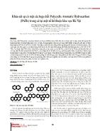 Khảo sát sự có mặt các hợp chất Polycyclic Aromatic Hydrocarbon (PAHs) trong cá tại một số hồ thuộc khu vực Hà Nội - Phan Đình Quang