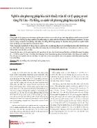 Nghiên cứu phương pháp hòa tách khuấy trộn để xử lý quặng urani vùng Pà Lừa - Pà Rồng, so sánh với phương pháp hòa tách đống -Trần Thế Định