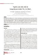 Nghiên cứu tính chất từ trong hệ perovskite Nd1-XSrxMnO3 - Vũ Văn Khải