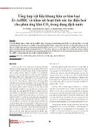 Tổng hợp vật liệu khung hữu cơ kim loại Zr-AzBDC và khảo sát hoạt tính xúc tác điện hoá cho phản ứng khử CO2 trong dung dịch nước - Lê Viết Hải
