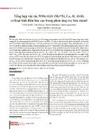 Tổng hợp xúc tác PtMe/rGO (Me=Ni, Co, Al, Al-Si) có hoạt tính điện hóa cao trong phản ứng oxy hóa etanol - Vũ Thị Thu Hà