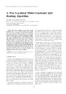 A New Localized Multi-Constraint QoS Routing Algorithm