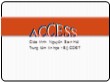 Bài giảng Access - Chương 1: Xây dựng cơ sở dữ liệu - Nguyễn Sơn Hải