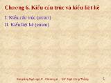 Bài giảng Lập trình C - Chương 6: Kiểu cấu trúc và kiểu liệt kê - Ngô Công Thắng