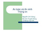 Bài giảng Mạng máy tính - Chương 10: An toàn và An ninh Thông tin - Nguyễn Linh Giang