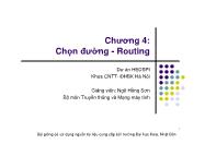 Bài giảng Mạng máy tính - Chương 4: Chọn đường-Routing - Ngô Hồng Sơn