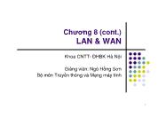 Bài giảng Mạng máy tính - Chương 8: Lan và Wan - Ngô Hồng Sơn