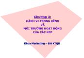 Bài giảng Marketing căn bản - Chương 3: Hành vi trong kênh và môi trường hoạt động của KPP