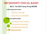 Bài giảng Microsoft Visual Basic - Bài 2: Các đối tượng trong ADODB