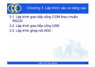 Bài giảng môn học Lập trình hệ nhúng - Chương 3: Lập trình vào ra nâng cao - Phạm Văn Thuận
