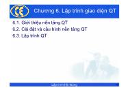 Bài giảng môn học Lập trình hệ nhúng - Chương 6: Lập trình giao diện QT - Phạm Văn Thuận