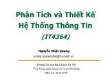 Bài giảng Phân tích và thiết kế hệ thống thông tin - Bài 6: Phân tích chức năng - Nguyễn Nhật Quang