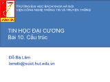 Bài giảng Tin học đại cương - Bài 10: Cấu trúc - Đỗ Bá Lâm