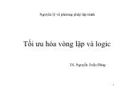 Bài giảng Tối ưu hóa vòng lặp và logic - Nguyễn Tuấn Đăng