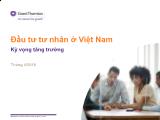 Đầu tư tư nhân ở Việt Nam Kỳ vọng tăng trưởng