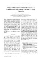 Fatigue Driver Detection System Using a Combination of Blinking Rate and Driving Inactivity